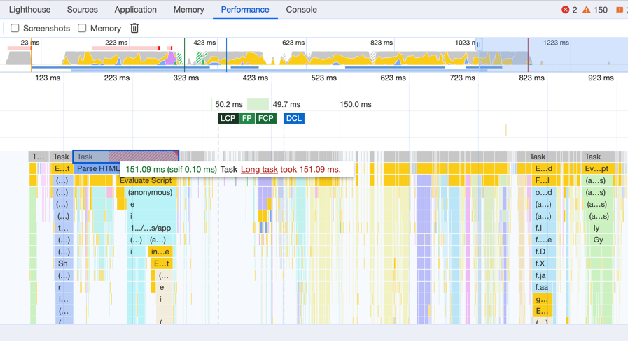 Idenitfy LongTask with Chrome Performance